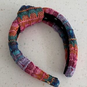 Lele Sadoughi Multicolor Woven Knot Headband